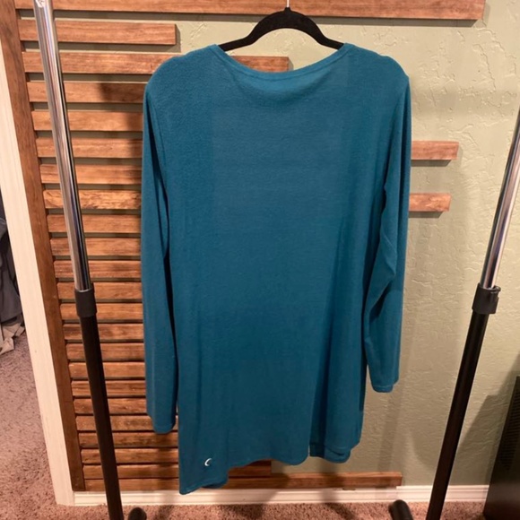 Zyia Boyfriend Lounge Blue/Teal long Cardigan - Picture 4 of 4
